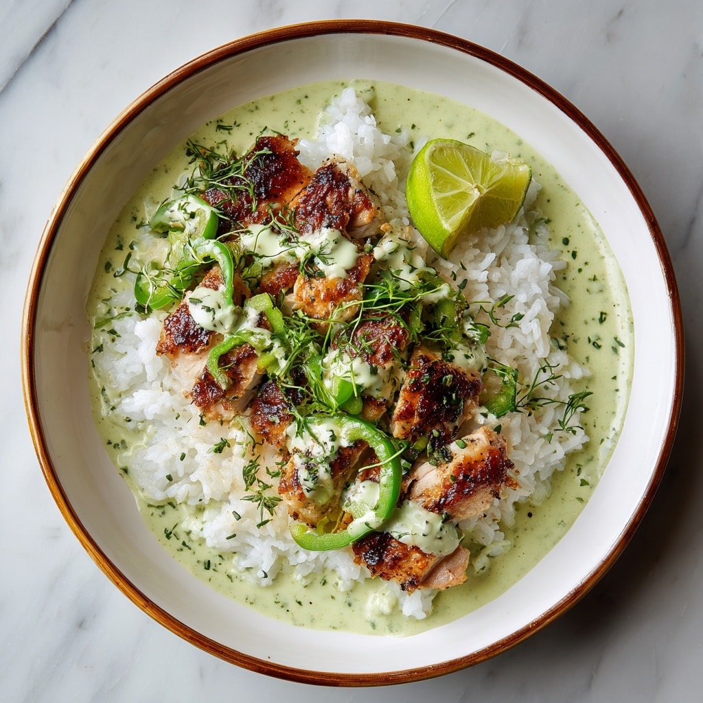 Creamy Poblano Chicken Recipe - Recipe Image