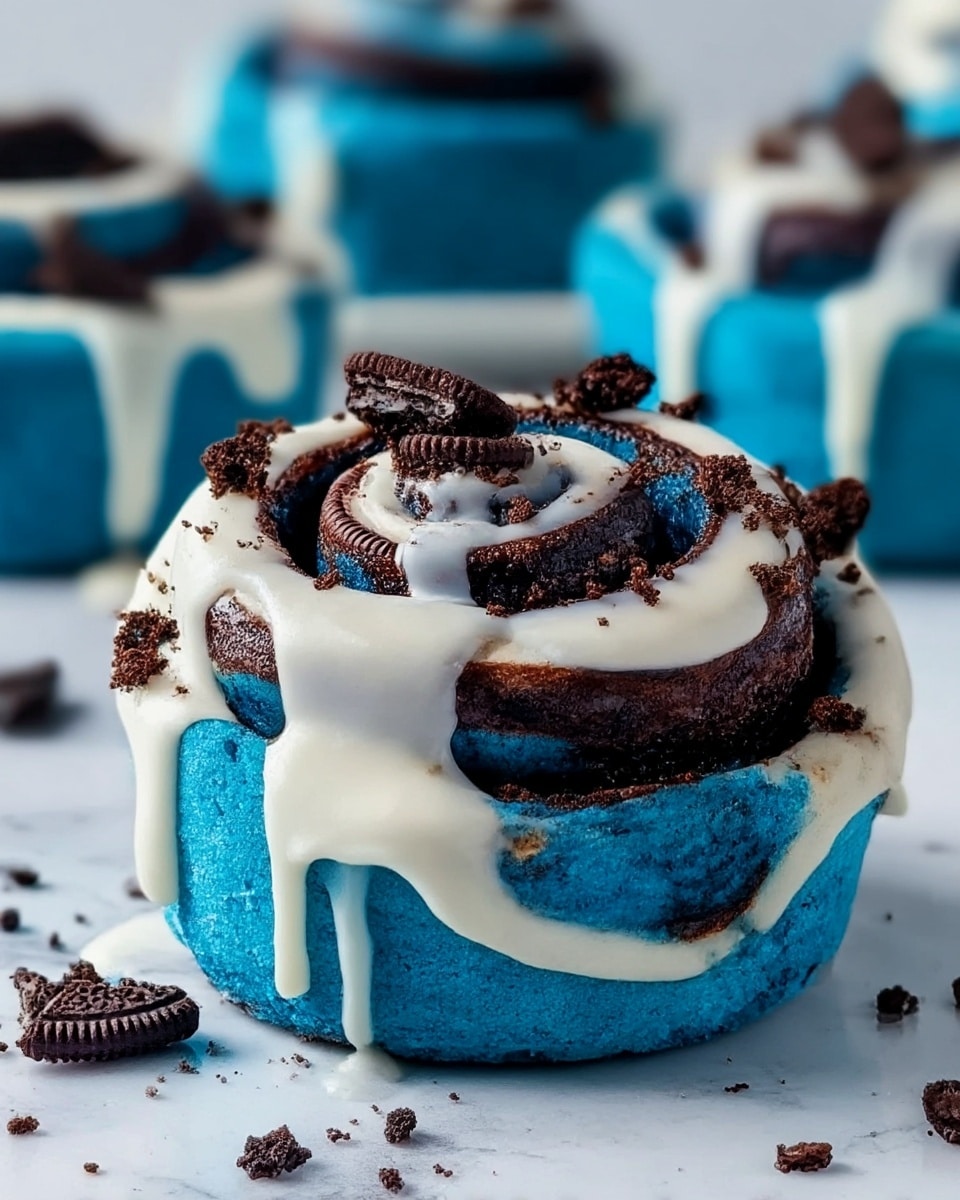 Cookie Monster Cinnamon Rolls Recipe - Recipe Image