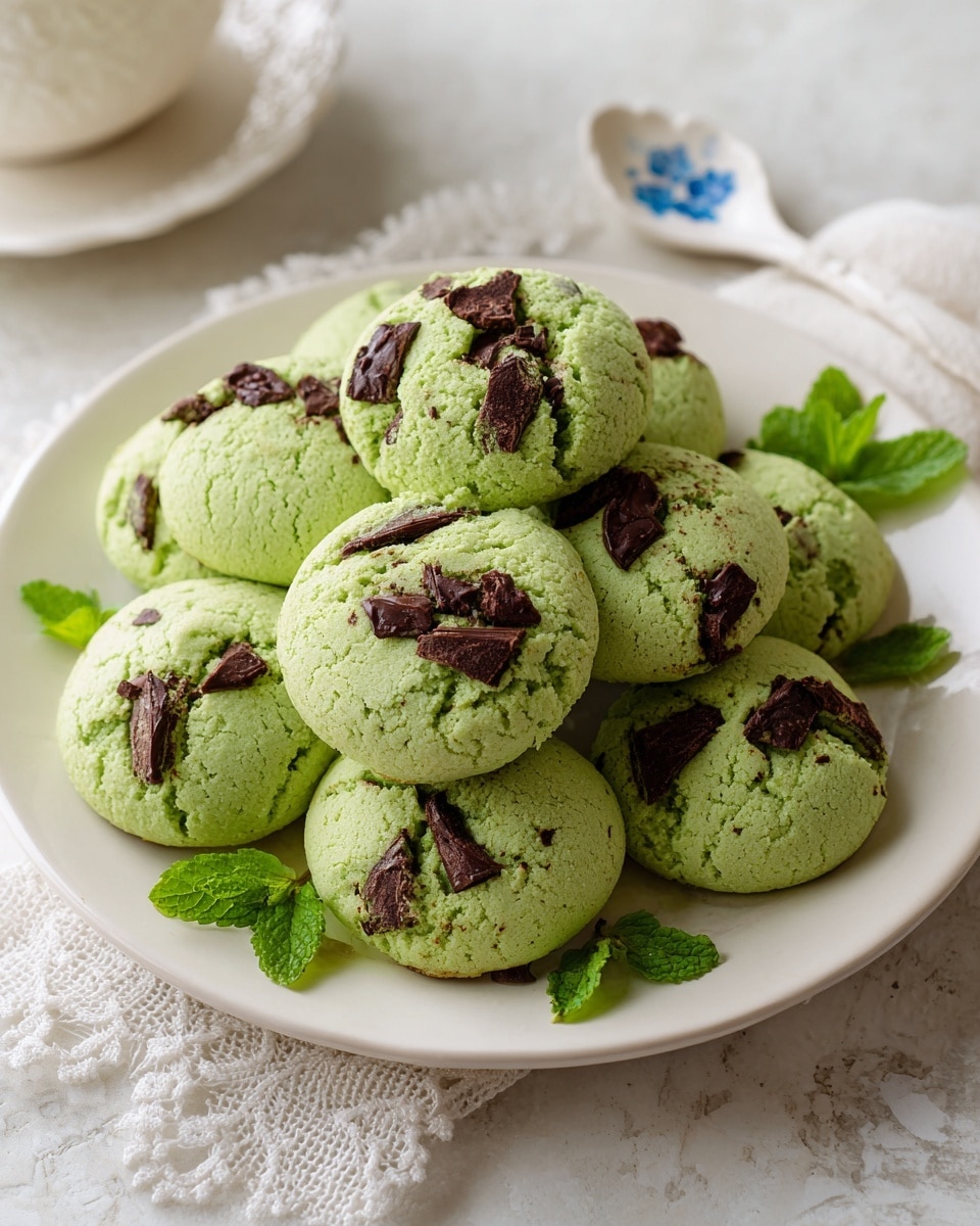 Pudding Mint Chocolate Chip Cookies Recipe - Recipe Image